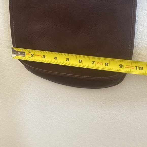 COACH Women’s Vintage Dark Brown Soft Thick Leather Slim Crossbody Bag - Picture 9 of 11